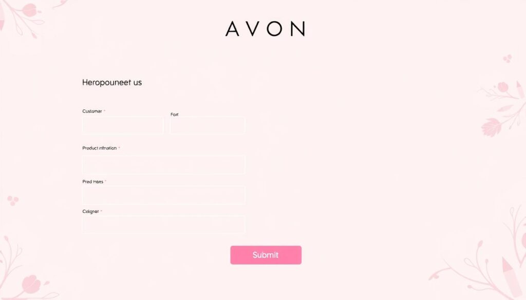 Formulário de atendimento Avon